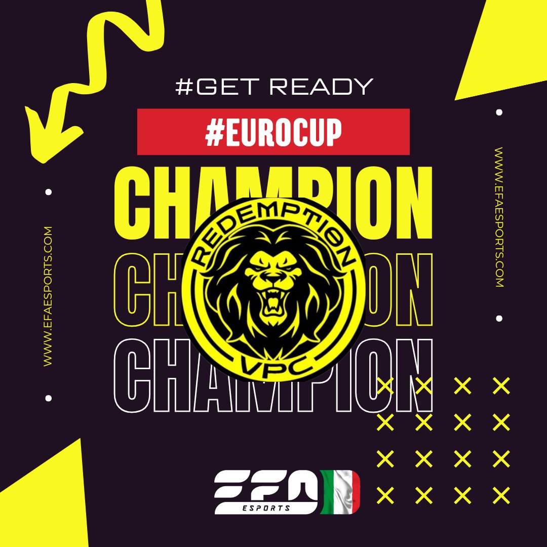 Efa federation Italia (@efaitaliareal) on Twitter photo Un grosso COMPLIMENTI ai vincitori del torneo serale EUROCUP BY EFA ITALIA
YOU ARE THE CHAMPION <a href="/RedemptionPr0/">Redemption VPC</a>
Ovviamente complimenti a tutte le squadre partecipanti.
#efaitalia #efaeurope #efa #esports #ProClubs #FC24 #fc25 #NextGen #eafc #Fc #champion #Tournament #ps5 Un grosso COMPLIMENTI ai vincitori del torneo serale EUROCUP BY EFA ITALIA
YOU ARE THE CHAMPION <a href="/RedemptionPr0/">Redemption VPC</a>
Ovviamente complimenti a tutte le squadre partecipanti.
#efaitalia #efaeurope #efa #esports #ProClubs #FC24 #fc25 #NextGen #eafc #Fc #champion #Tournament #ps5