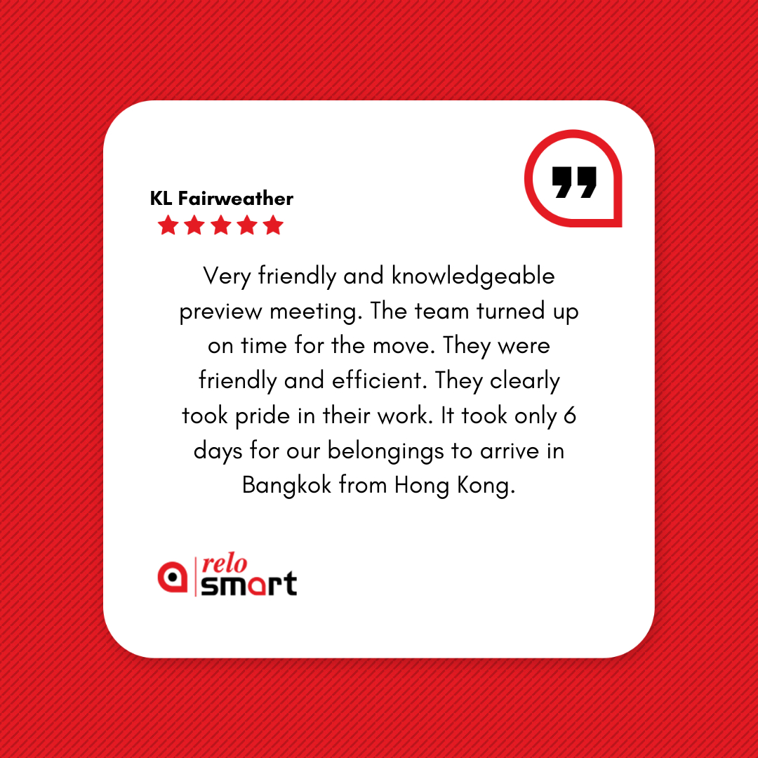 relosmartmovers's tweet image. Another happy customer! We are thrilled to see you were satisfied with the level of service provided. Thanks for your kind words!

#bestmovingreviews #relocationtestimonials #bestmovingservice #movingreviewsasia