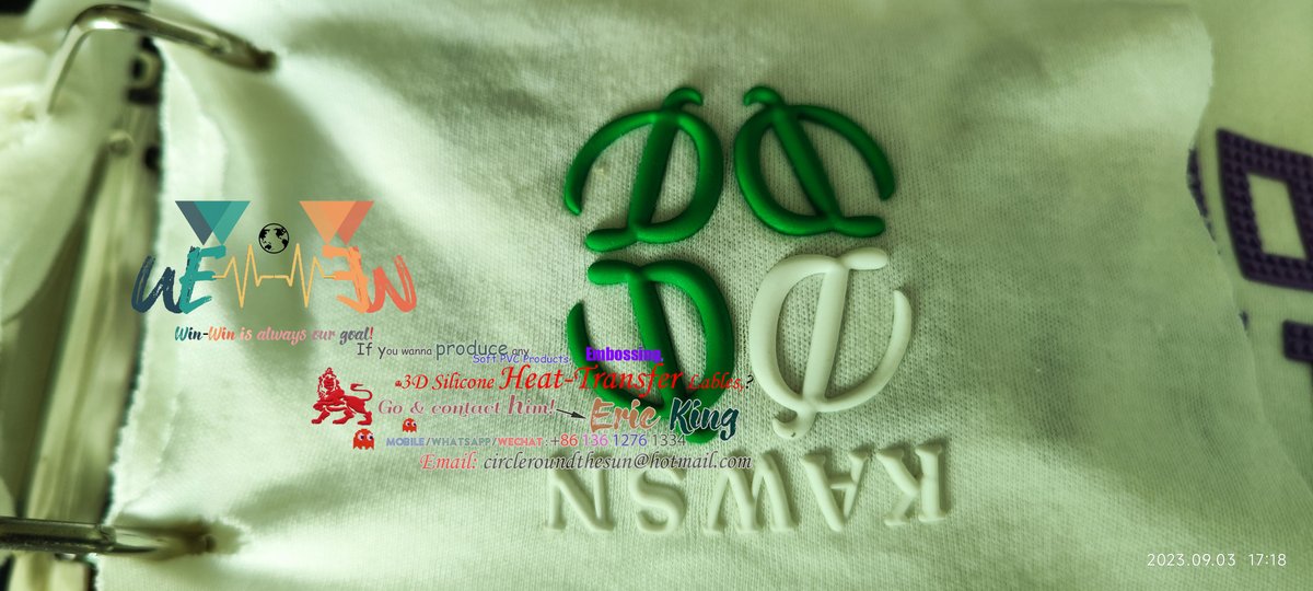 EricKongKing's tweet image. Day 143: 3D Silicone Heat-transfer Labels for Garments  #Summer is coming! It's hotter than last year!
How's the weather like in your place???  See the 3D effect of the labels in the photo?
#HeattransferSticker #HeattransferLabel #MoldLabel #MoldSticker #SiliconeSticker #TPU