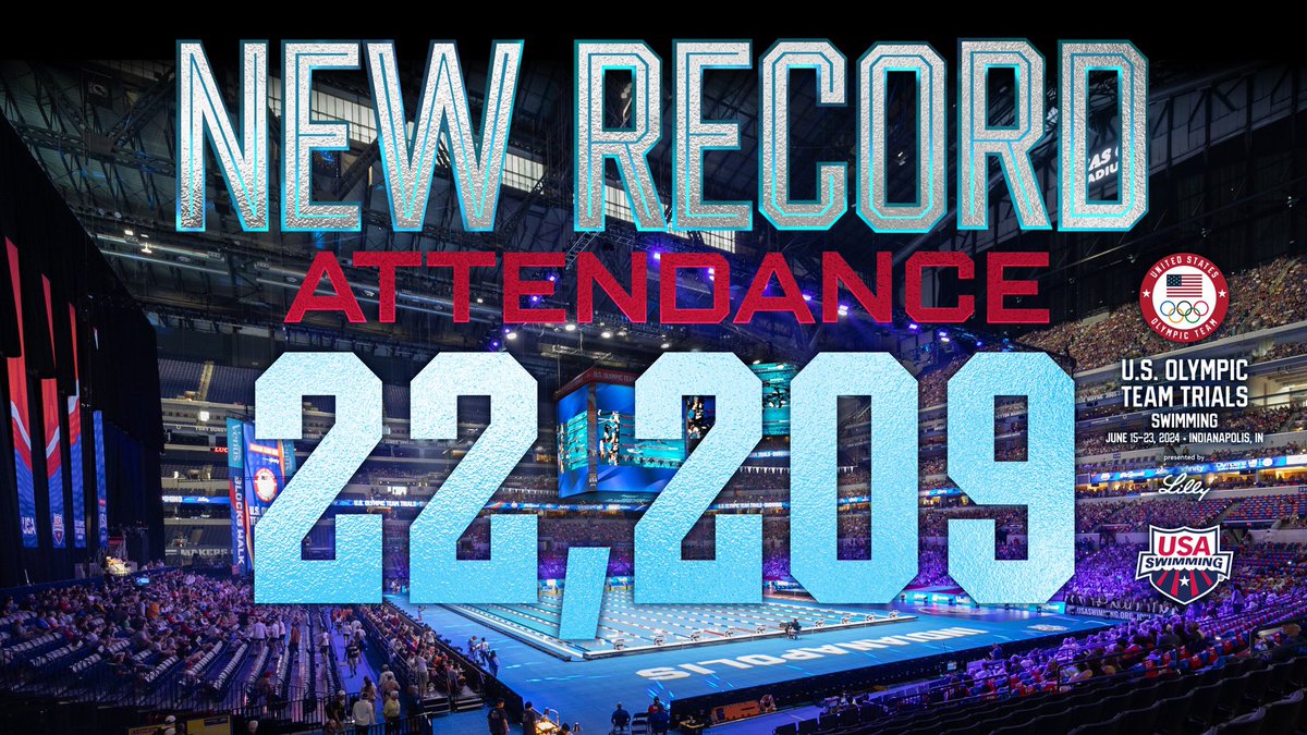 What the swimming community deserves 🥹

Tonight’s #SwimTrials24 finals session sets a new attendance record for a swim meet.