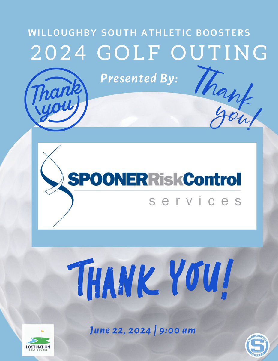 Almost time to "Scramble"!! Thank you Spooner Risk Control for being our presenting sponsor for this year's Golf Outing!