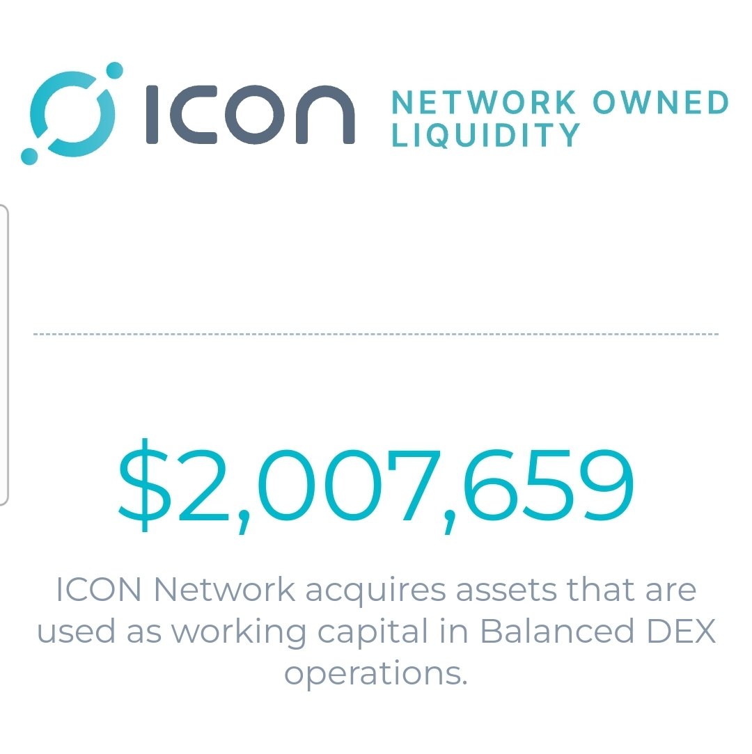 RLCobyRon's tweet photo. @helloiconworld 
In these volatile times, ICON continues to accumulate network owned liquidity (NOL), owned by the network and currently valued at over $2 million.  
NOL assets like $BTC and $ETH add additional value and revenue to ICON. https://t.co/yQtjxLMMvo