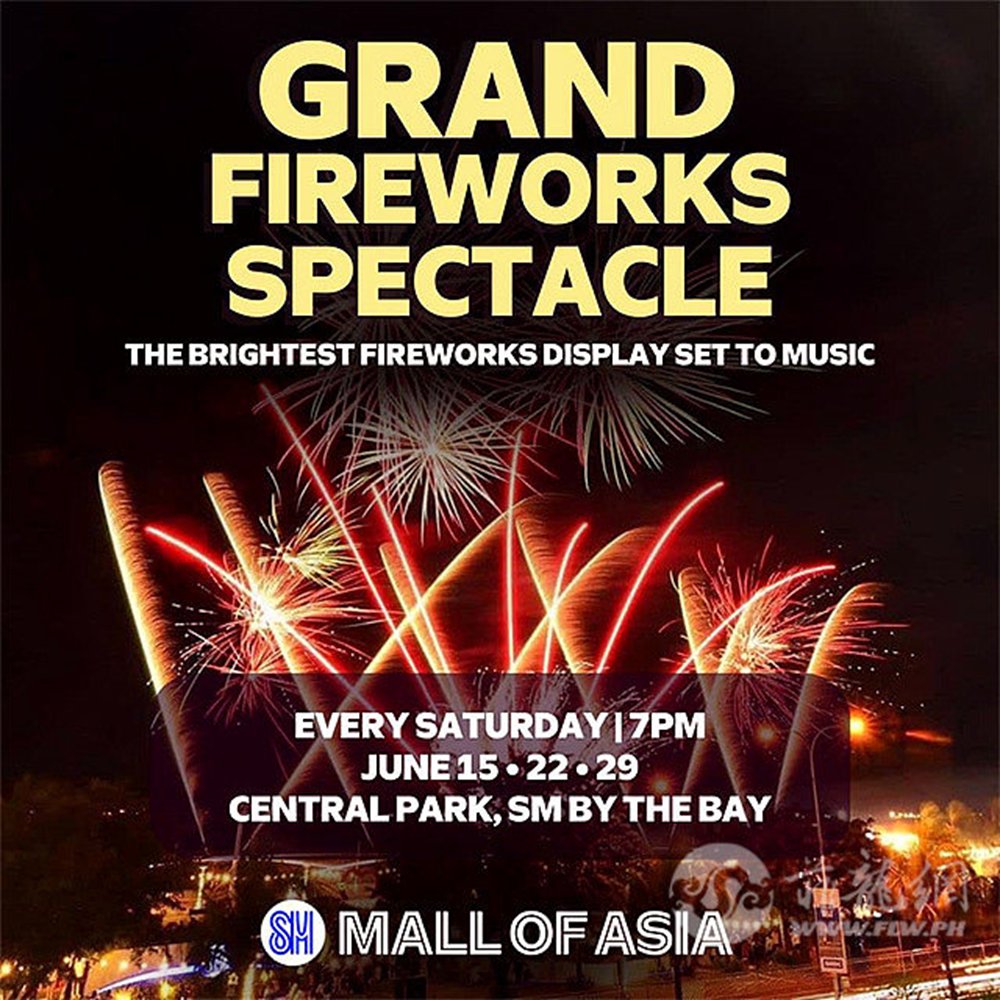 FEILONGWANGPDMN's tweet image. SM亚洲商城免费烟花秀等你来嗨！燃爆六月周末！

最近第11届菲律宾国际烟火音乐比赛结束后，龙友们的IG和Facebook是不是被五颜六色的烟花照刷屏了？觉得错过了很多精彩？别担心，因为你还有机会欣赏到绚丽的烟花表演！

flw.ph/thread-1302177…

#菲律宾 #SMMOA #SMMallofAsia #烟花秀 #免费 #烟花