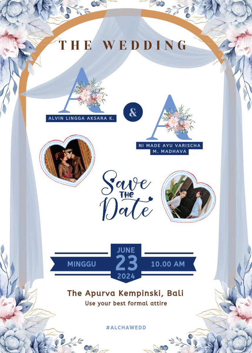 GLEEDEAHALL's tweet photo. ⠀
𝓦hen two souls find each other,
they create a beautiful harmony
blessed by the heavens.🕊️
────────┄┄ ❥
Your presence is requested as
@semestailusi & @itsachatime
Unite in holy matrimony,
On 𝓢unday, 23 June 2024
📍The Apurva Kempinski Bali
#AlchaWedd
⠀ https://t.co/8taV8Ibsvl