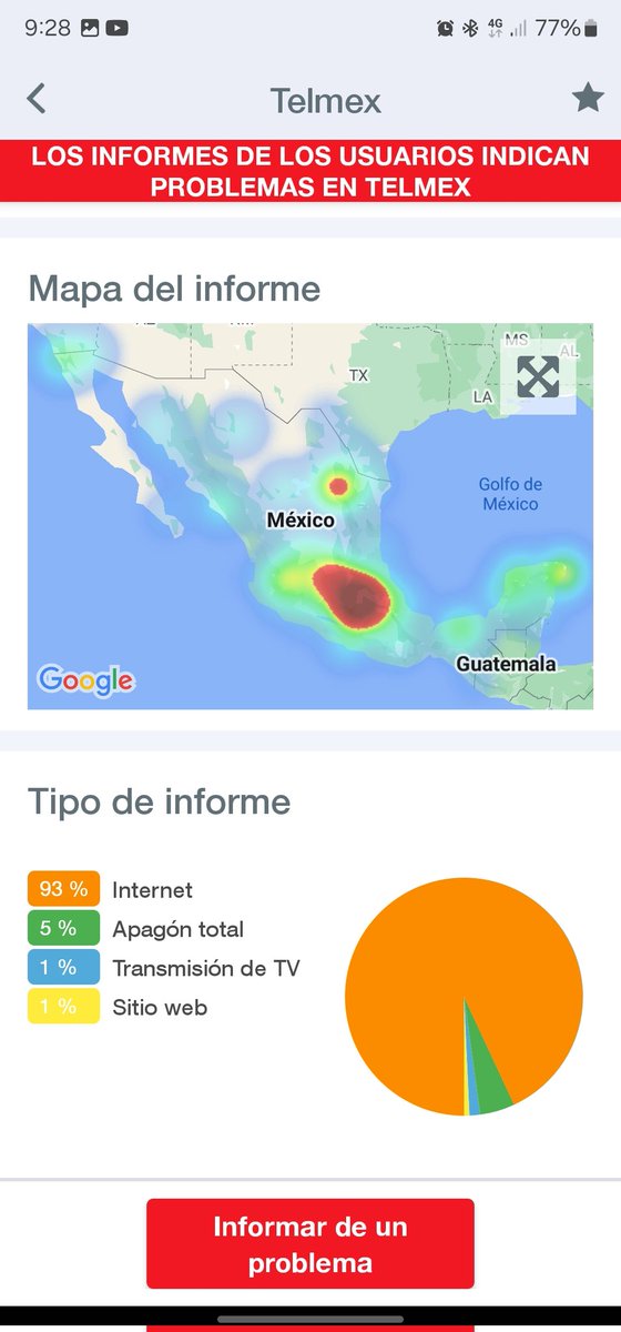 El_Floyd's tweet photo. @TELMEXSoluciona Querétaro sigue sin servicio de Internet, por lo visto el problema es más grande https://t.co/VfWRWFM12E