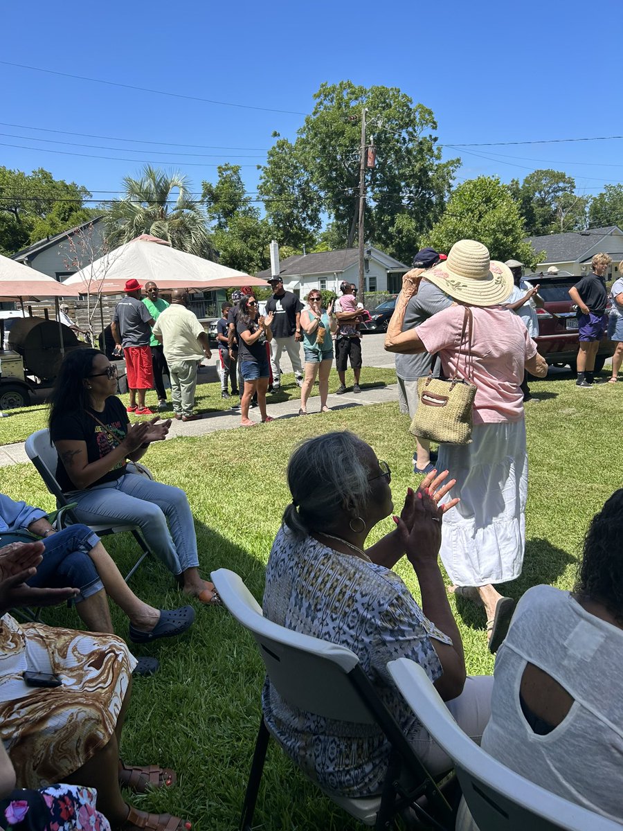 Huge thanks to the local party leaders, super volunteers, <a href="/MikeDsBBQ/">Mike D’s BBQ</a> , Word of God Church and my cousin, Sonya hosting over 100 folks in Wilmington!!! And Tammie Hall for helping us source over a dozen black owned vendors!! #Juneteenth
