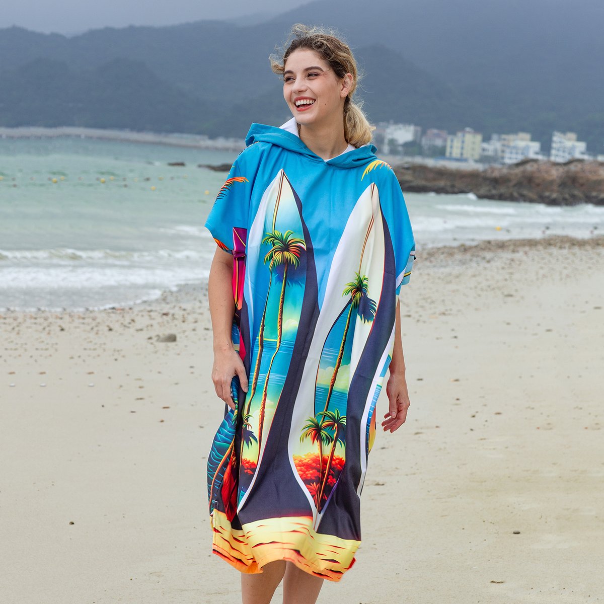 catalon65346086's tweet image. Are you ready for summer vibes? ☀️ Dive into style with our surfboard-themed beach poncho towel! Vibrant surfboards against a tropical palm tree backdrop ensure you stand out whether sunbathing or catching waves. 🌴🏄‍♂️
Shop it at👉bit.ly/3KNOHYI

#Catalonia #changingrobe
