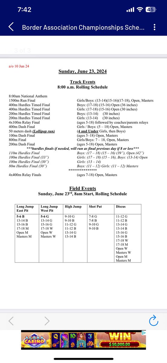 KristelCrunc's tweet photo. Come out to Border Championships to support El Paso’s  youth.  

Pebble Hills runner Nomar Teruel running Steeple at UTEP tomorrow 

Eastwood’s Mario Velasco and Zachary Adams.   El Dorado’s Jose Cordova throwing Hammer https://t.co/TZB8O1E4Fi