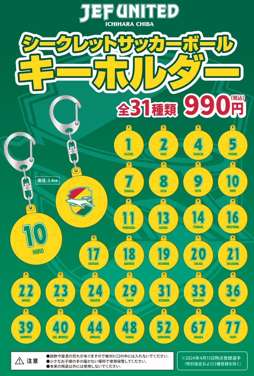 シークレットサッカーボールキーホルダー （990円）が6/30新登場