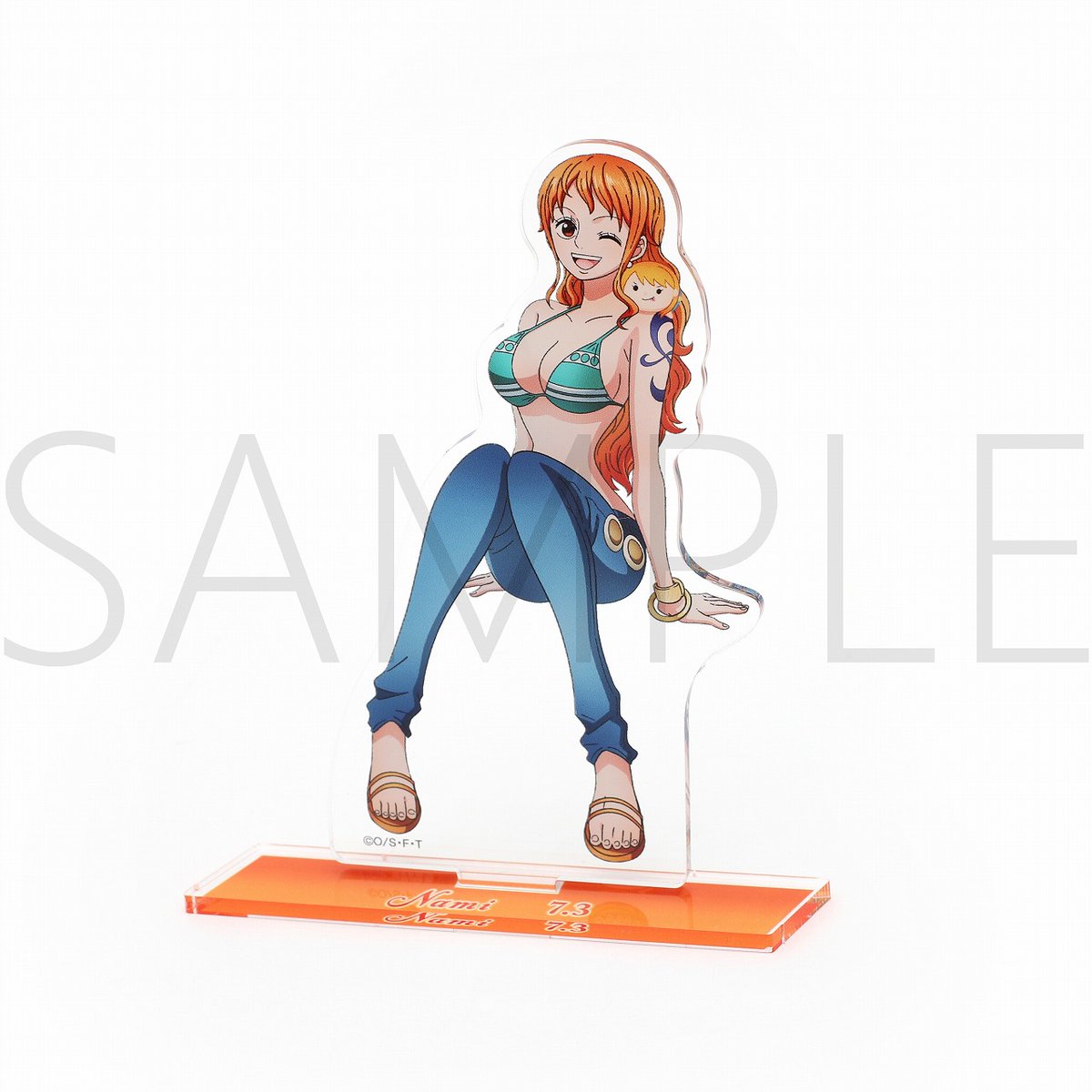 ナミ アクリルスタンドキーチェーン　ワンピース　ジャンプショップ　麦わらストア 新商品】麦わらストア限定 ワンピース バースデーアクリルスタンド[7.3