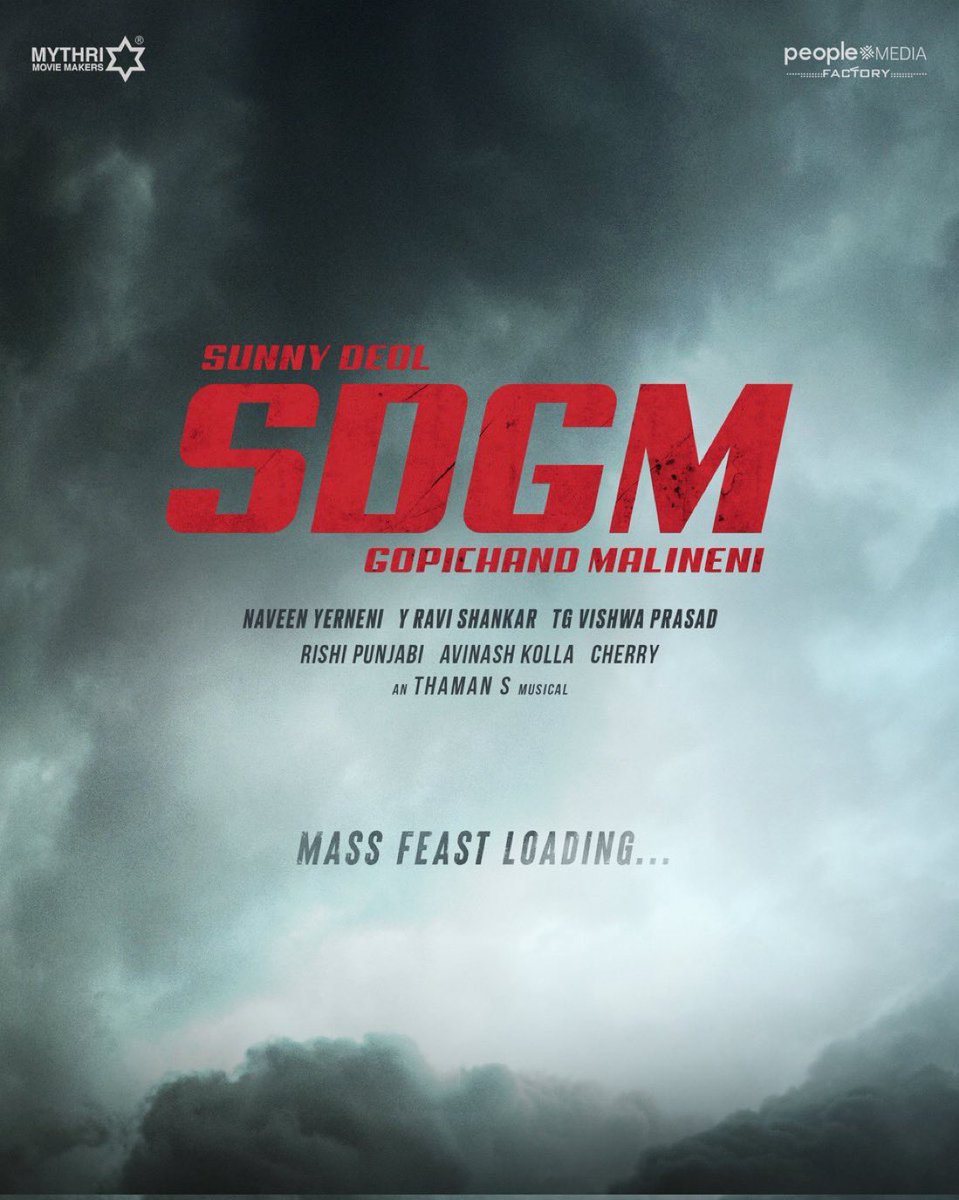 MusicThaman's tweet photo. Back with a big BANG 💥 THIS TIME
With dearest @megopichand 🔥
@iamsunnydeol @MythriOfficial @peoplemediafcy
Coming together #MASSFeastLoading ⚡️⚡️⚡️ https://t.co/gXO1YQrqWF