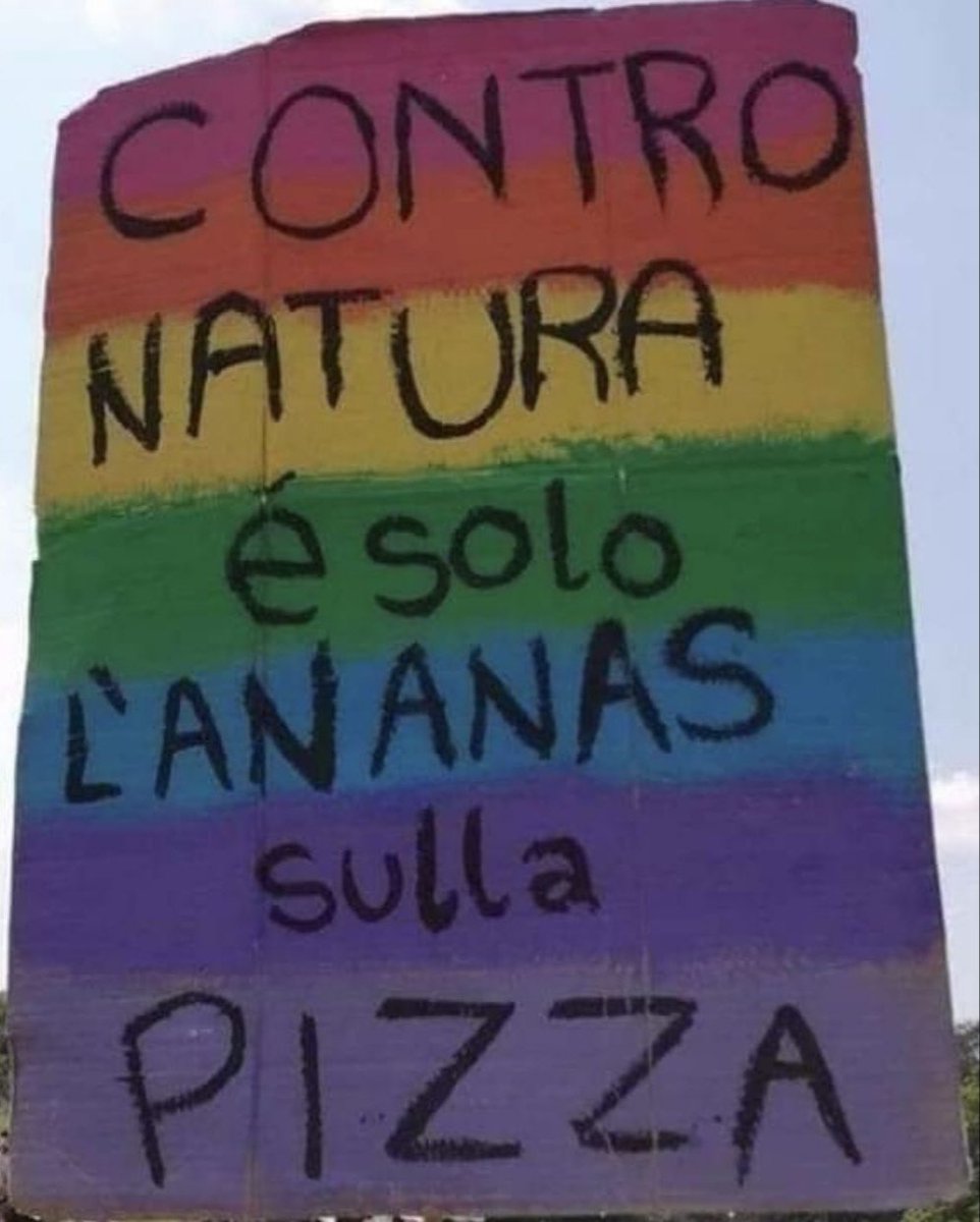 l_estemporaneo's tweet photo. 😮 🤔
Dissento o non concordo 👎
Questo, indipendentemente, dal significato dell'arcobaleno (tendo a precisare) 🏳️🌈
È una frase molto vaga e generica.
La Mara Maionchi direbbe: "È per me è: NO" 🙅♀️ 🙅♂️ 😃
Tu cosa ne pensi?
#20giugno 2024 #Italia #ControNatura #LAnanasSullaPizza https://t.co/heuFNvU6sC