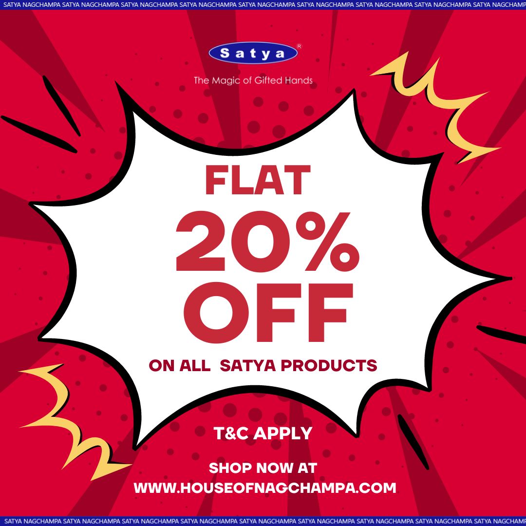 satyamumbai64's tweet image. ✨ Elevate your relaxation experience with our exclusive 20% OFF on all Satya products! ✨ 

🛒 Shop Now at houseofnagchampa.com and embrace the magic of gifted hands.

Hurry, the offer won't last long! 🕉️🌸 #SatyaIncense #Nagchampa #Aromatherapy #Relaxation #Wellness #Sale