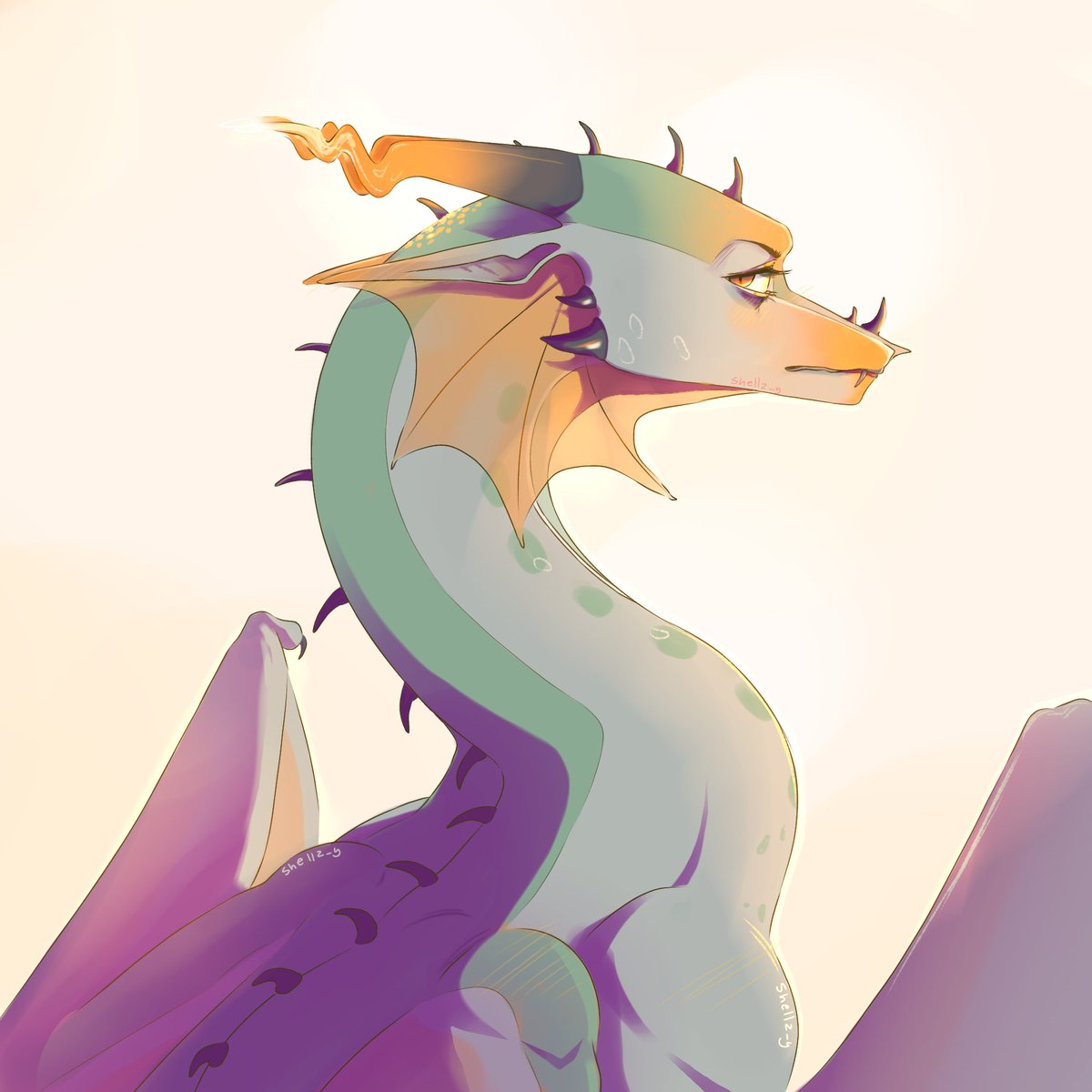 Heyyyy it's been a while... 

I drew my oc Tobacco for an artfight reference :3
#wof #wingsoffire