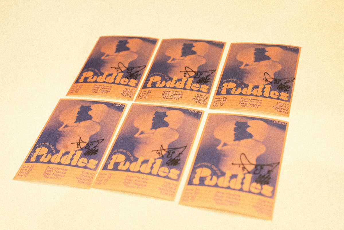 Puddles パスステッカー TOMOO 直筆サイン入り TOMOO STAFF on X: 
