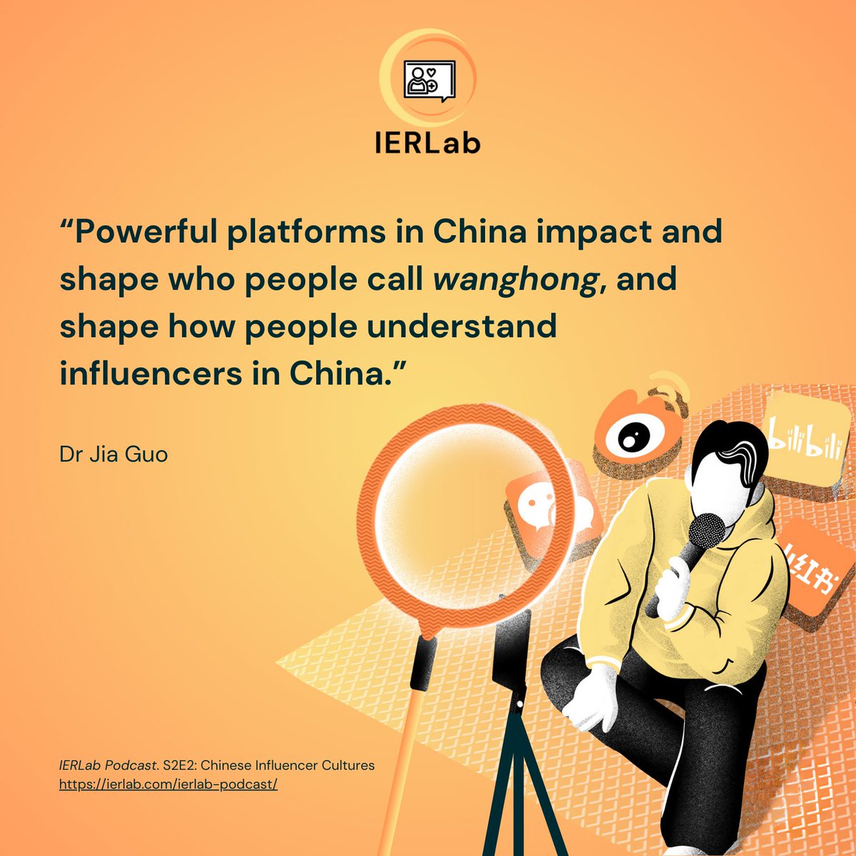 IERLab's tweet photo. In the latest episode of the IERLab Podcast, our host Walter Lee chats with @jia_guo_ about Chinese influencer cultures.
You can listen to S2E2 + catch up & subscribe to our podcast here:
https://t.co/8W8kTwEmzy
#IERLab https://t.co/s8umb1CMtk