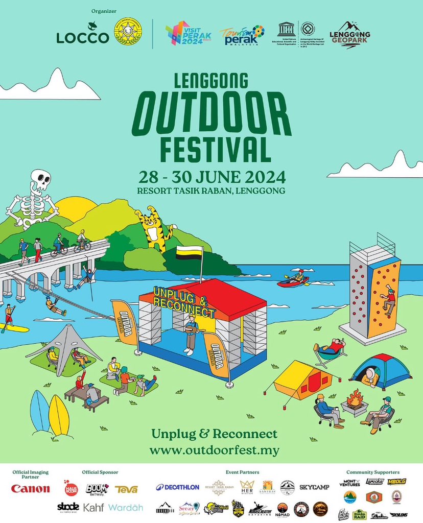 outdoorfestmy's tweet photo. What to expect at Lenggong Outdoor Festival this month!
Donโt miss out and do check our Instagram for more info ๐๐ป
#UnplugAndReconnect #ODF24 #TravelPerakLah #VisitPerakYear2024 https://t.co/AKFBepn6zu