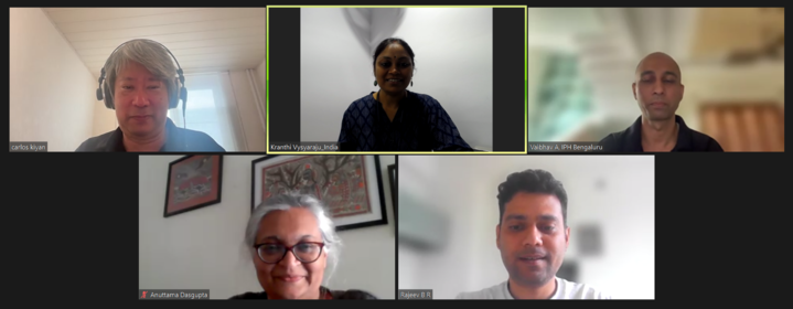 iphindia's tweet photo. An interactive online course kindly offered by Carlos Kiyan on 'Instructional design' brought together some of us from IPH and IIHS - participants discovered and discussed #coursedesign #studentcentredlearning #evaluation - and reflected on teaching methods from the perspective on instructor and student; and learn through multiple practical examples incorporating contextual factors like target audience, time available, resources etc.
At the end of about 6 weeks, a small community of practice has developed with interest in building effective and efficient trainings.

@vkranthikumari @AgavaneVaibhav 
@BasapathyRajeev @yogishcb @KiyanTsunami  @Tama94 @ITMantwerp @iihsresearch