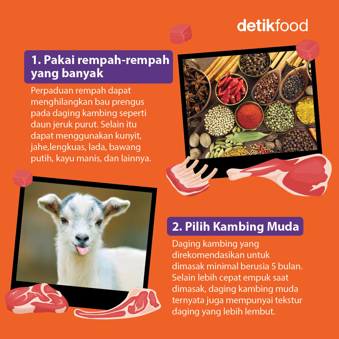 detikfood's tweet photo. detikers! Siapa nih yang ingin memasak daging kambing ala tukang sate? 👀
Selain bumbunya pas, daging kambing empuk dan tidak bau prengus loh! Yuk kita intip caranya! 🤩👍
#detikfood #rekomendasimakanan #tipsmasak #tipsmasakdagingkambing #tipsdagingkambinggakbau https://t.co/fMw7Y768Uw