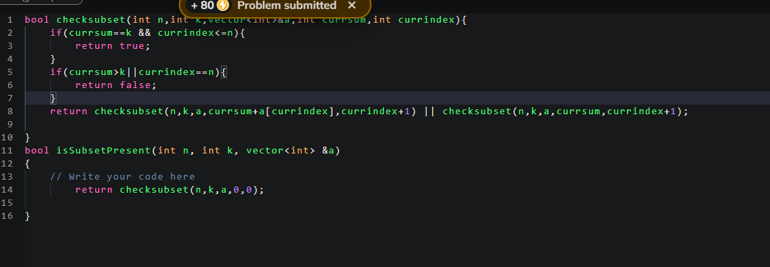 Rahman007Mahmud's tweet photo. #InstaDSA : Day 22- Recursion : Problems on subsequences
1. Perfect sum
2. Subset sum
3. Combination Sum
4. Combination Sum 2 https://t.co/BtvzHW321l