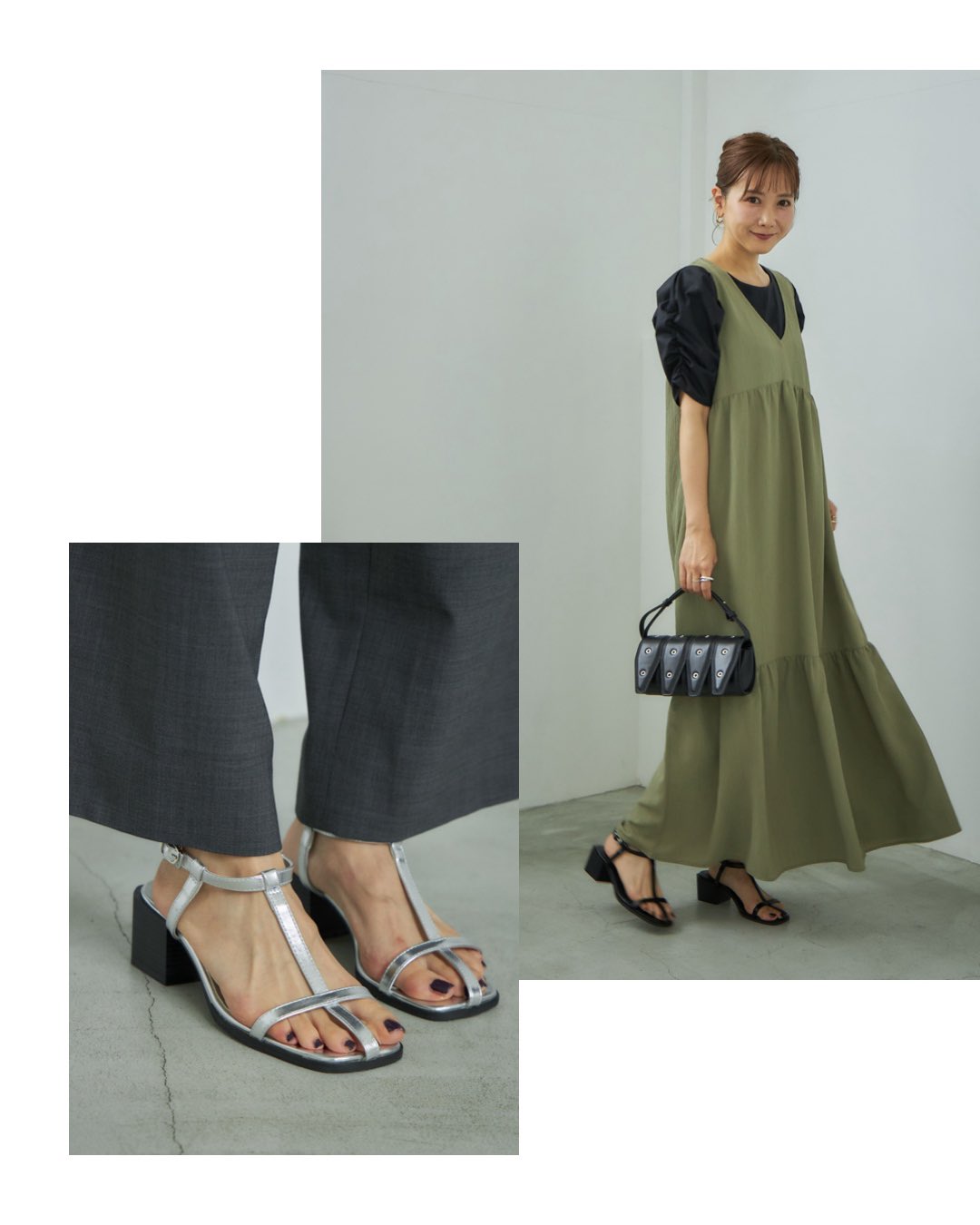 新品　田中里奈　しまむら　mysa サンダル　2足セット 新品 田中里奈 しまむら mysa サンダル 2足セット｜Yahoo!フリマ