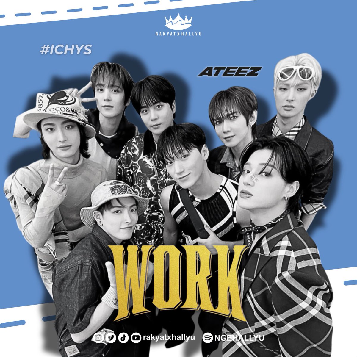 rakyatxhallyu's tweet photo. [I CAN HEAR YOUR SONG PT. 36]

Capek Kerja, Mau Resign aja? 

Eits lagu Ateez ini mungkin bisa jadi motivasi buat rakyatdeul. 

#RakyatxHallyu #restingtime #dubeskor #kpop #korea #ateez #hongjoong #seonghwa #yunho #yeosang #san #mingi #wooyoung #jongho #atiny #work https://t.co/oCvQriaQMR