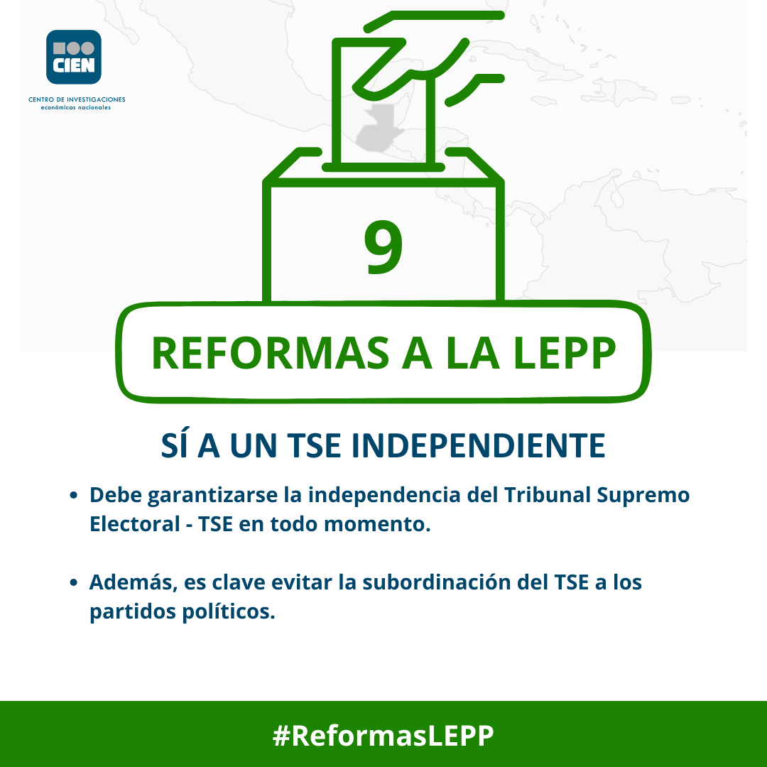 CIENgt's tweet image. 🇬🇹 Sí a un Tribunal Supremo Electoral - TSE más independiente. 
#ReformasLEPP para el #DesarrolloGT