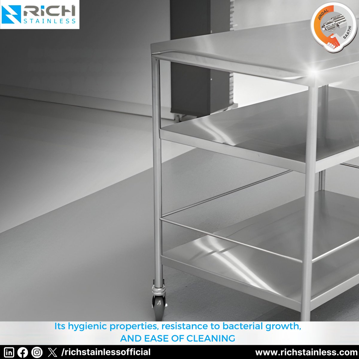 Raising the bar with our high-grade stainless steel pipes. Settle for nothing less. #stainlesssteel #304stainlesssteel #hygienicdesign #hygienicproducts #jindalsteel