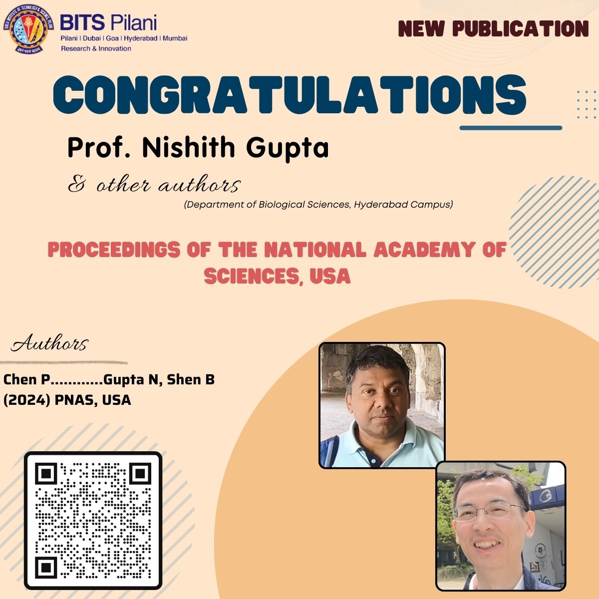 bits_ri's tweet photo. Congratulations to Prof. Nishith Gupta and other authors for getting their
 work published in Proceedings of the National Academy of Sciences (PNAS). 🎉
 
𝐓𝐢𝐭le: A pyruvate transporter in the apicoplast of apicomplexan parasites https://t.co/4u8RjXcFgT