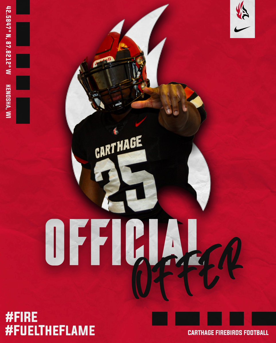 Daryl Hunt (@darylhunt21) on Twitter photo After a great visit with <a href="/CoachPopino/">Matthew Popino</a> and the entire Carthage Staff, I am beyond grateful and blessed to say I have been offered a official roster spot from <a href="/Carthage_FB/">Carthage Football</a>. <a href="/coach_od11/">Coach Danny O’Donnell</a> <a href="/ElkGroveFB/">Elk Grove Football</a> <a href="/PrepRedzoneIL/">Prep Redzone Illinois</a> <a href="/EDGYTIM/">Timothy “EDGYTIM” OHalloran</a> After a great visit with <a href="/CoachPopino/">Matthew Popino</a> and the entire Carthage Staff, I am beyond grateful and blessed to say I have been offered a official roster spot from <a href="/Carthage_FB/">Carthage Football</a>. <a href="/coach_od11/">Coach Danny O’Donnell</a> <a href="/ElkGroveFB/">Elk Grove Football</a> <a href="/PrepRedzoneIL/">Prep Redzone Illinois</a> <a href="/EDGYTIM/">Timothy “EDGYTIM” OHalloran</a>