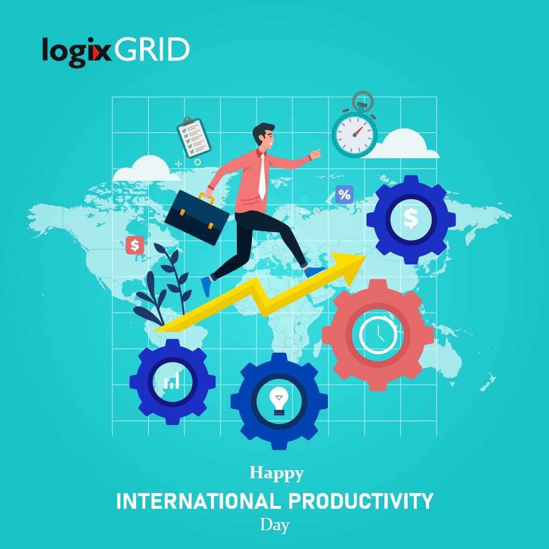 LogixGridTech's tweet image. On the occasion of #InternationalProductivityDay,let&apos;s remember the importance of #Productivity in our work. Warm wishes from the LogixGrid team to all.
#SuccessMindset #Motivation