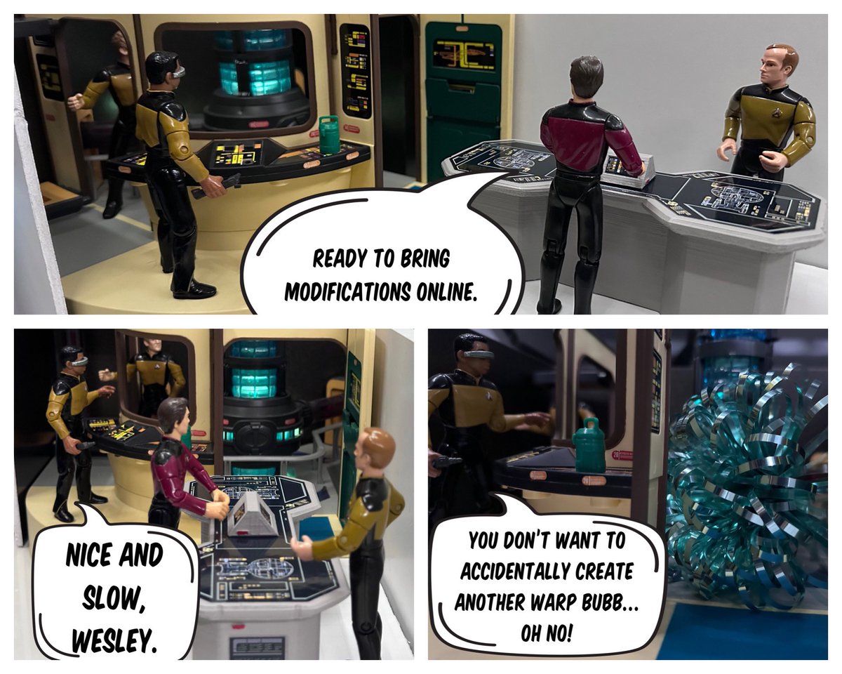 SpaceshipAddict's tweet photo. π€¦π»ββοΈ Hate to burst your warp bubble, Wesleyβ¦ But here we go again. #startrek #startrektng #shutupwesley #warpbubble #startreklegacy #startrekpicard #spacemom https://t.co/cOQfJshlch