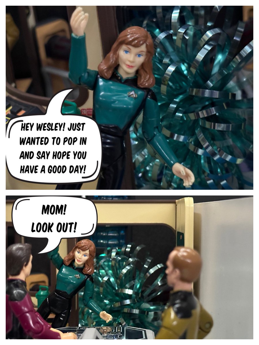 SpaceshipAddict's tweet photo. π€¦π»ββοΈ Hate to burst your warp bubble, Wesleyβ¦ But here we go again. #startrek #startrektng #shutupwesley #warpbubble #startreklegacy #startrekpicard #spacemom https://t.co/cOQfJshlch