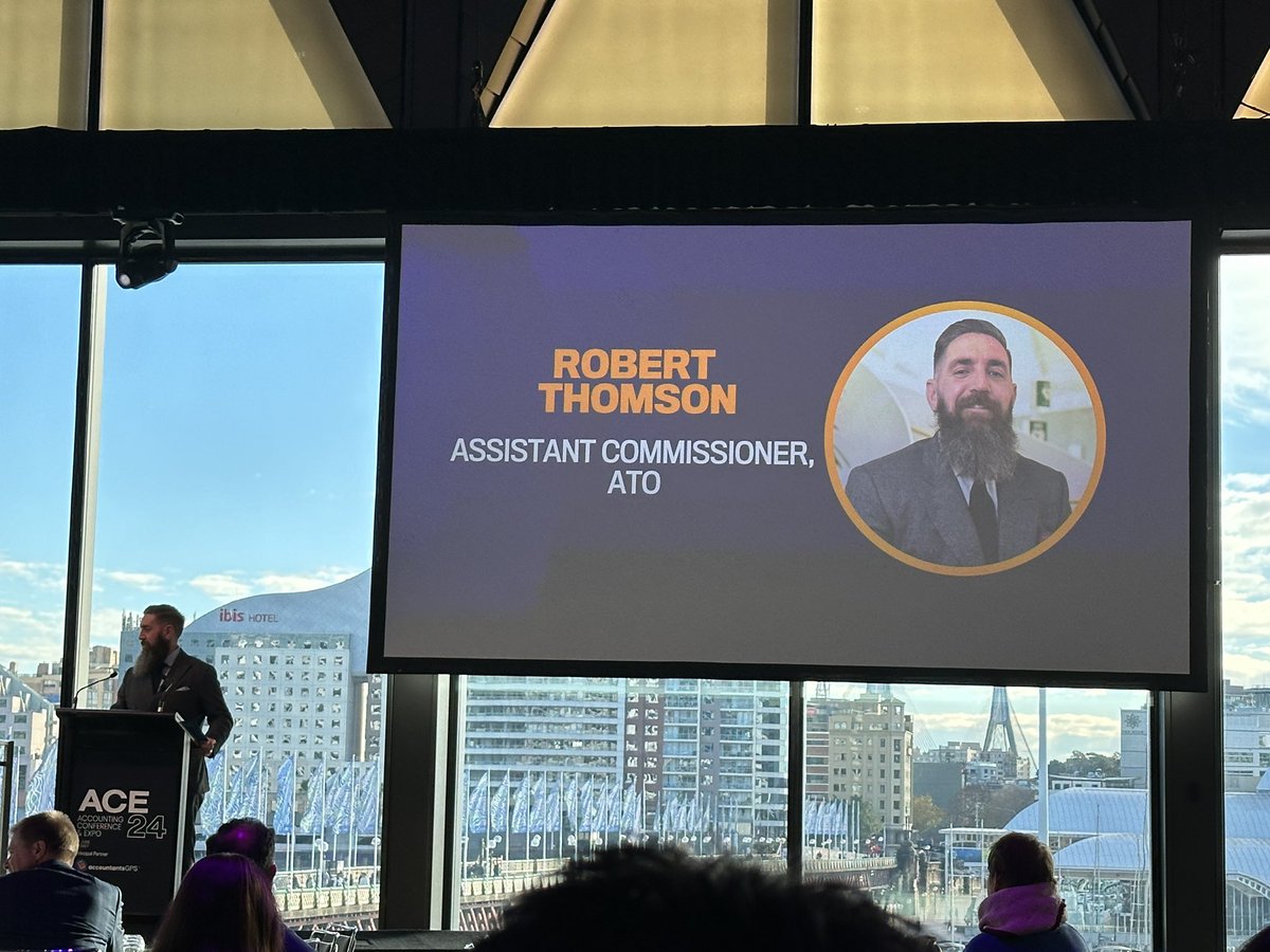 MaxGrowthHQ's tweet photo. ‘Essential ATO Update’ with Robert Thomson from @ato_gov_au at @AcctsDaily Accounting Conference & Expo 2024 at @hyattregency Tax Time 2024 is around the corner! Important to be prepared! Maximising your growth with @MaxGrowthHQ #accountant #taxtime #bookkeeper #accountingsummit https://t.co/hsusTmgezi