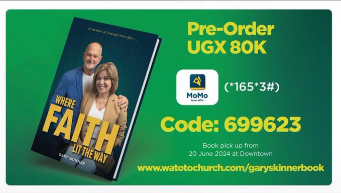 JulietAlinaitwe's tweet photo. Today at 6:30pm, the official book launch of Where Faith Lit the Way by Ps. Gary will be happening at @watotochurch downtown.

Don't be the one who has to hear it from someone else. 
Entrance is free(come as early as 4 pm if you can😂)
Grab a copy too at only 80k👇

#WatotoAt40 https://t.co/PG2QrWtSFZ