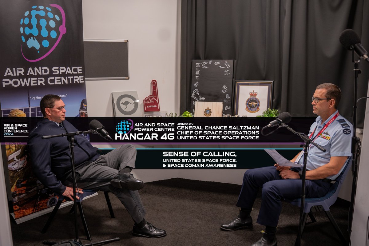 ASPC_Australia's tweet photo. π¨ NEW EPISODE π¨
Hangar 46 at #ASPCon24: General Chance Saltzman
Join us as we take the hangar to the NCCC for ASPCon24 & chat to @SpaceForceCSO General Chance Saltzman; who during ASPCon24, presented a β Keynote Addressβ .
π§ Listen: https://t.co/7aRL7VZ4Qq
#Hangar46 https://t.co/cloHDrVHWi