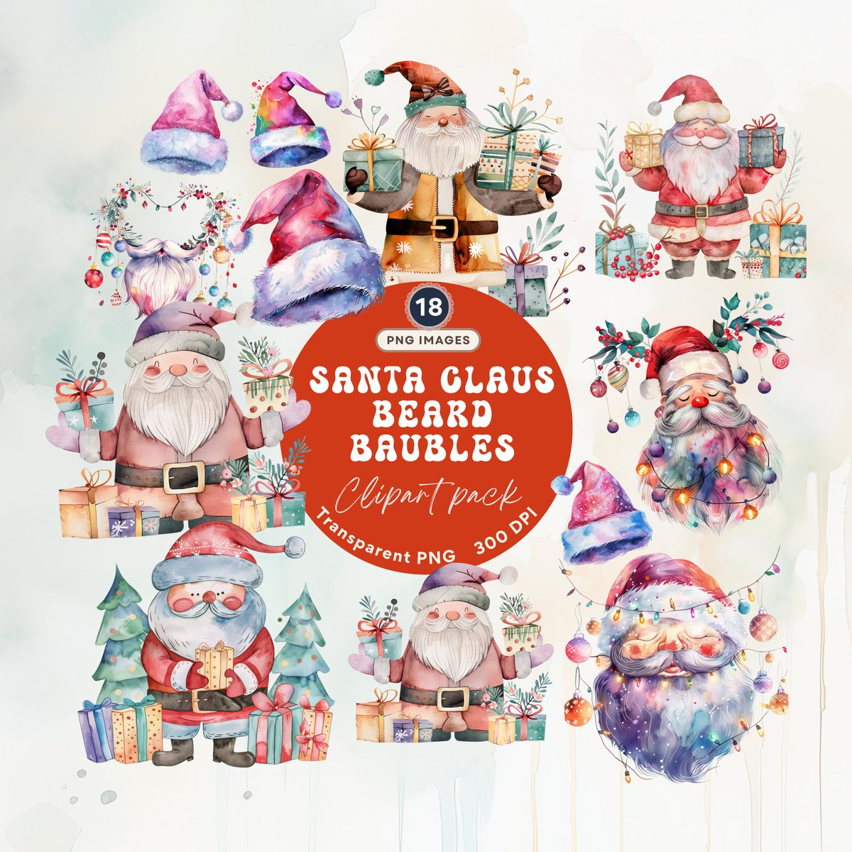 agapeeart's tweet photo. Santa Claus Watercolor Christmas Hats Clipart, Reindeer Twinkl by AgapeePixel https://t.co/uLRWIXrpsV via @Etsy https://t.co/4q1bGiyCG2