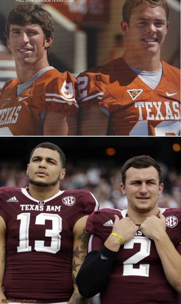 loslonghorns's tweet photo. Who was the better College QB and WR duo 🤘🏽👍🏽 #Hookem #Gigem

Like  Colt McCoy &amp; Jordan Shipley🤘🏽
RT Johnny Manziel &amp; Mike Evans https://t.co/sqbLxiKuBq