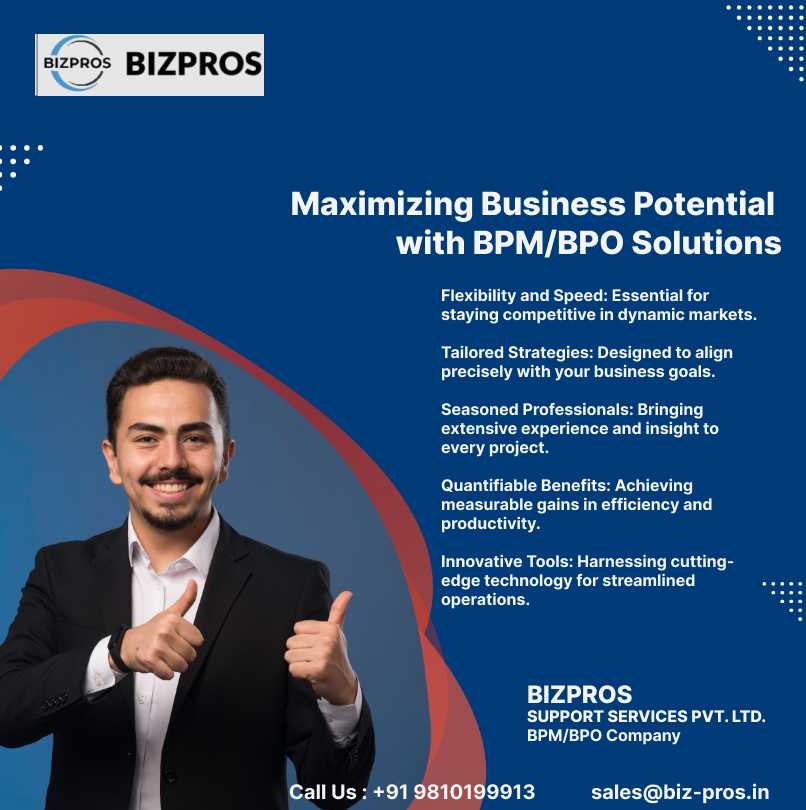 Bizprosofficial's tweet photo. 🚀 Unlock Your Business Potential with BIZPROS 🚀

Specializing in BPM/BPO solutions, we ensure flexibility and speed to keep you competitive. Our seasoned professionals deliver tailored strategies that achieve measurable efficiency gains using innovative tools. https://t.co/pDS4L7suN3