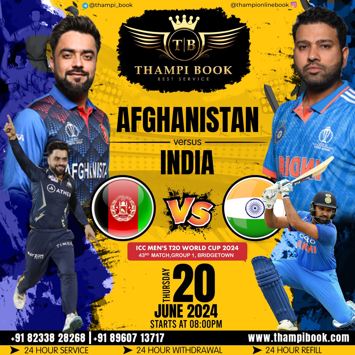 ThampiBook's tweet photo. THE THRILL BEGINS💥💥
T20 WORLD CUP🌎🏆🏏
👑 THAMPI ONLINE BOOK🪶
Asia's Largest Company
💫Estd 2016💫
🏏 Exciting Clash Alert
https://t.co/zCSYKwyeGU
https://t.co/qj1u9BRvyV
#india #T20 #cricket #betting #thampibook #fastdeposit
#onlinecricketid #onlinebettingid https://t.co/JoOUQttB06