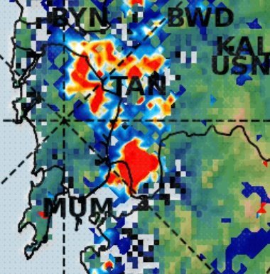 TheBharatTales's tweet photo. HIGH ALERT ISSUED FOR NAVI MUMBAI | 9 AM
Very heavy rain exceeding 40 mm rain possible in the next hour. Everyone please watch out before heading outdoors. The rain band is extremely big over Navi Mumbai and is spreading towards interiors. #MumbaiRains https://t.co/PYiXWFpAXf