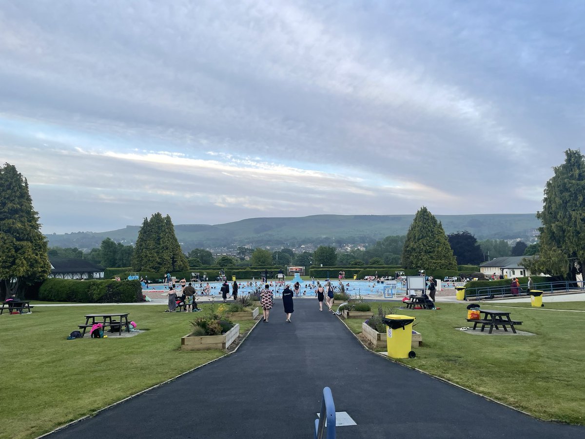 Another great Summer Solstice Swim (the original and best). Thanks to all the staff at Ilkley Pool and Lido for making it happen. #SunsOutTrunksOut