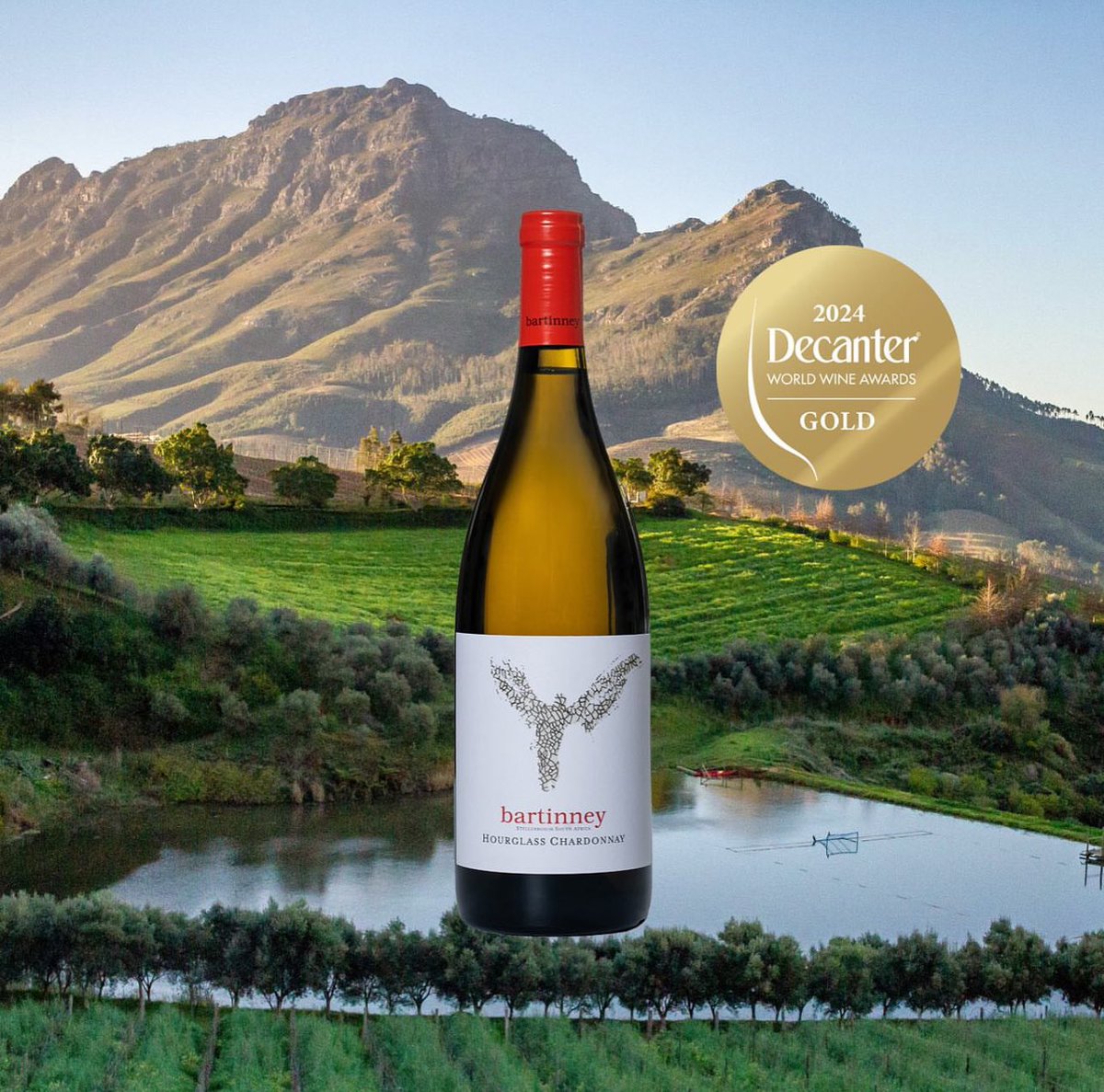 The deep red soils of Hutton and Tukulu in the Banhoek valley refine a beautiful expression of SA Chardonnay. 
The <a href="/Bartinney/">Bartinney</a> Hourglass Chardonnay 2022 just won Gold <a href="/DecanterAwards/">Decanter World Wine Awards</a> with a smashing 95 points.
