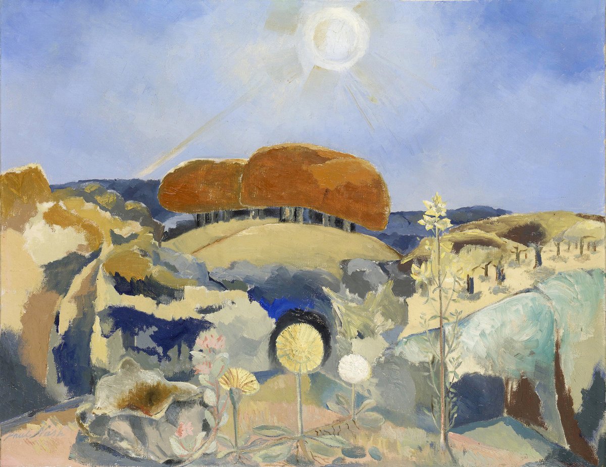 Wittenham Clumps on the longest day of the year. Paul Nash's ‘Landscape of the Summer Solstice’, 1943, National Gallery of Victoria.