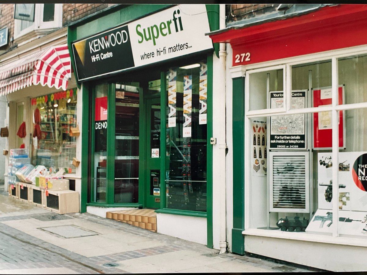The original Superfi Lincoln store on High Street, sandwiched between a pet shop and the army recruitment centre. Amazing how the high street has changed. <a href="/Lincoln_BIG/">Lincoln BIG</a> #hifi #hifiaudio #superfi
