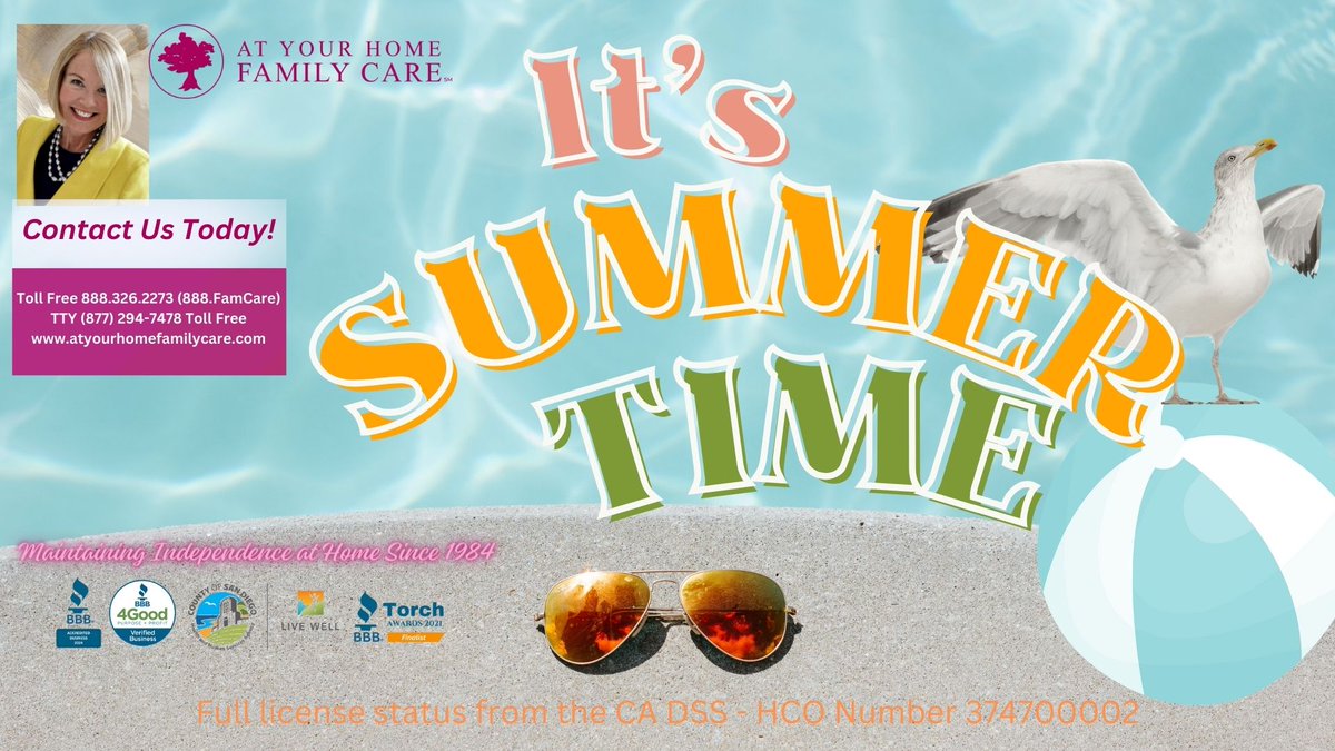 AYHFamilycare's tweet photo. Summer is here!  Spread your wings, take flight, and enjoy the light!

#summer #LaurieEdwardsTate #healthyliving #livingyourbestlife #atyourhomefamilycare https://t.co/ee4H4XYcl6