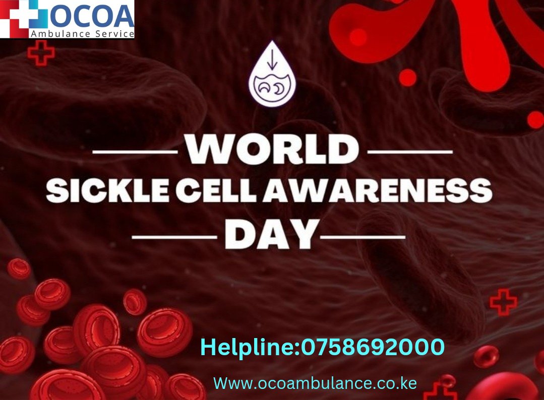 Let's amplify the voices of those living with sickle cell disease. OCOA Ambulance Service is here to support and provide emergency care whenever it's needed. #WorldSickleCellDay #OCOAAmbulanceService