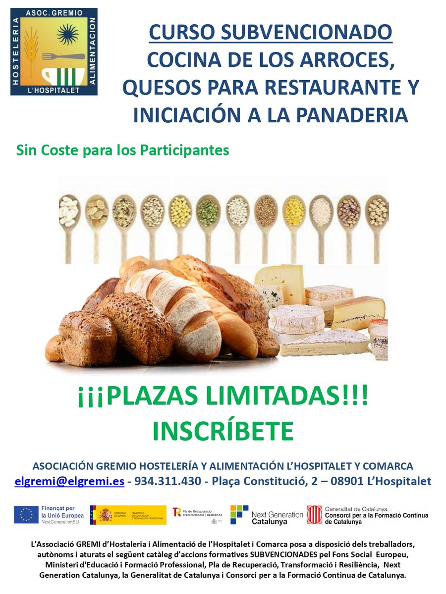 La propera semana comencen de nou els cursos d’arrossos que tant havíeu demanat.

Vine a inscriure’t, quedan poques places! No te’n penediràs. 

Informa’t 📲934311430