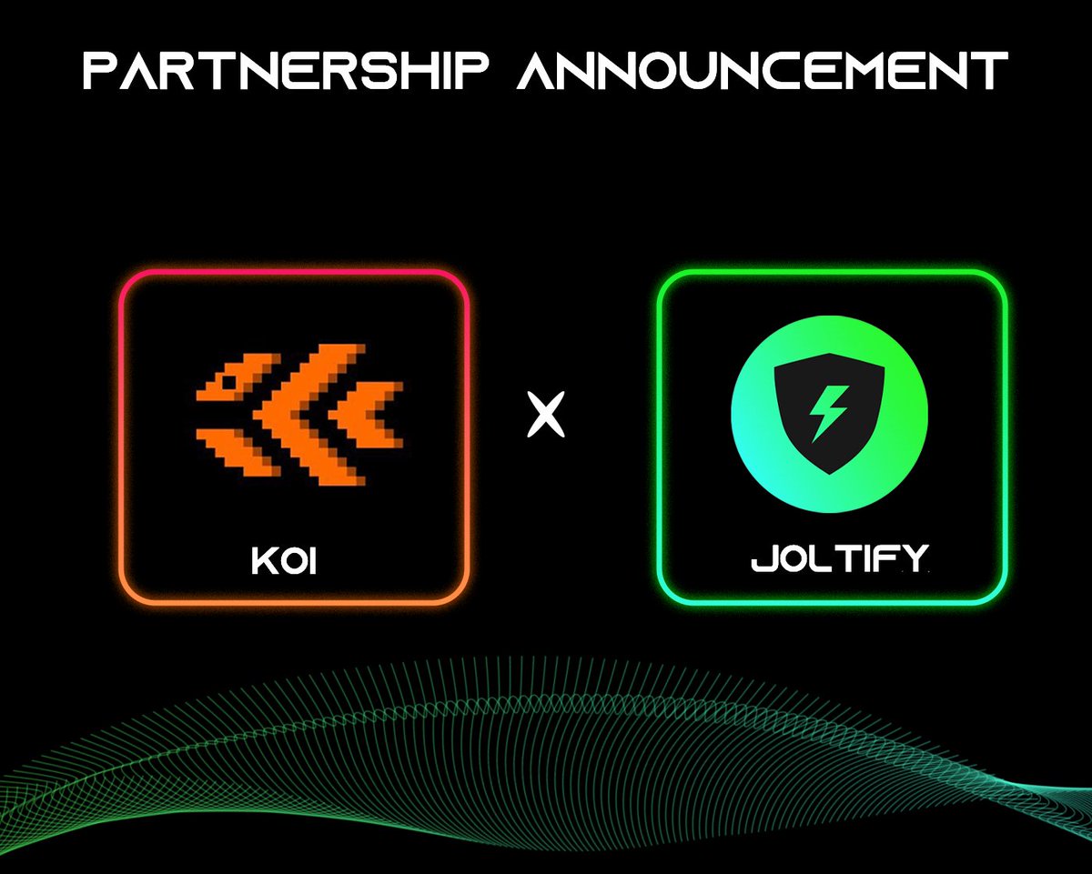 joltify_finance's tweet photo. We are thrilled to announce our partnership with @Koi_BTC 🚀🚀
Koi is supported by Binance Lab 🚀 With this collaboration, they're guaranteeing their users credibility, security, and access to top-tier resources
#Koi #Web3 #Joltify