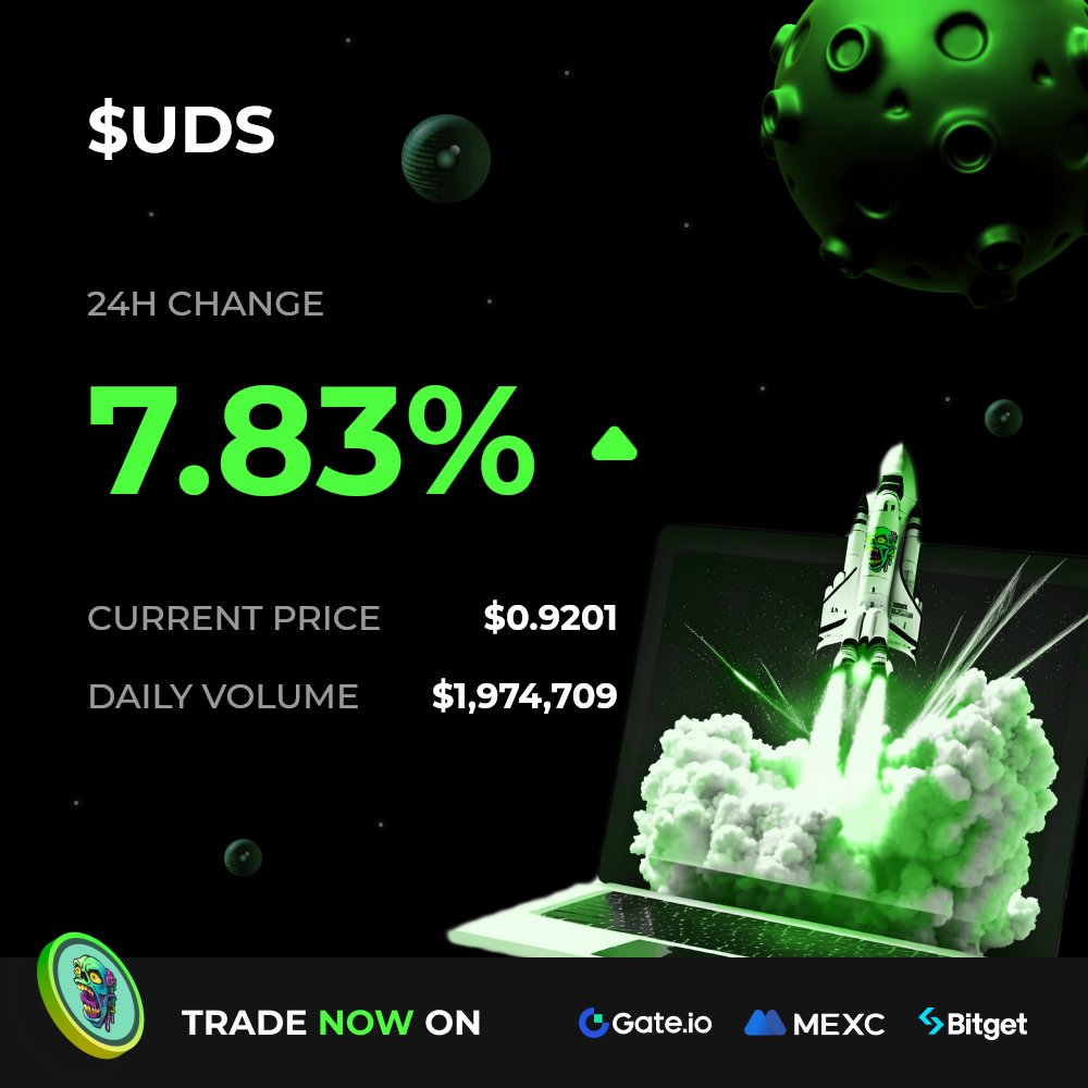 PlayUndeads's tweet image. 🚀 $UDS is recovering to cross $1 mark

📈 1 Month change: +300% 🌖🌖🌖

#Undeads #Web3 #Crypto #Bitcoin #Ethereum #GameFi #Blockchain #Trading #Cryptocurrency #Invest #Trade #PEPE #MEMECOIN #UDS